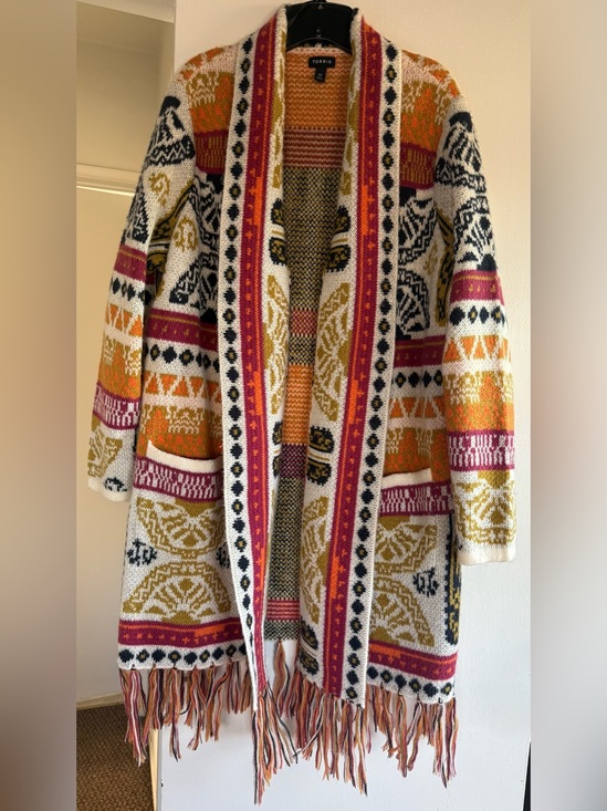 torrid Sweaters - NWOT Torrid (Size. 00) Multicolor Patterned Open-Front Women’s Sweater Cardigan.